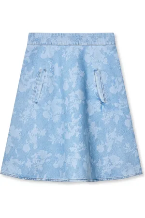 Mads Norgaard Femme, Jupes, Bleu, Taille: 44 FR Jupe Denim Stelly - Denim Clair/Fleur Ink