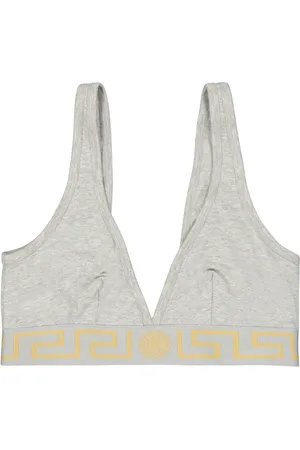 VERSACE Femme, Sous-vêtements, Gris, Taille: 38 FR Soutien-gorge triangle col en V Medusa