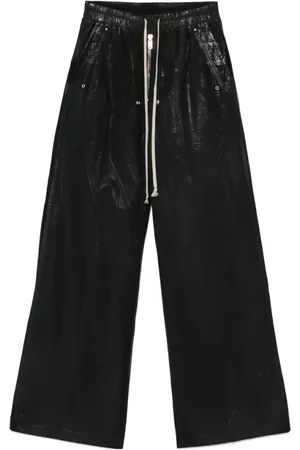 Rick Owens Femme, Pantalons, Noir, Taille: 38 FR Ombre sombre pantalon à cordon élastique