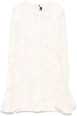 ROTATE Femme, Robes, Rose, Taille: 40 FR Robe Rose Clair avec Manches Transparentes
