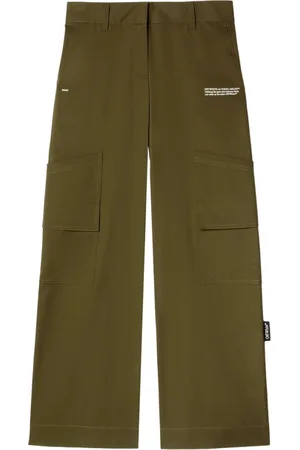 OFF-WHITE Femme, Pantalons, Vert, Taille: 38 FR Pantalon Cargo Vert Olive