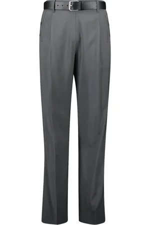 Moschino Femme, Pantalons, Gris, Taille: 36 FR Pantalon Ville Gris Laine Printemps-Été 2025