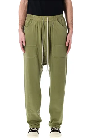 Rick Owens Homme, Pantalons, Vert, Taille: L Pantalon Cargo à Cordon Salvia Aw24