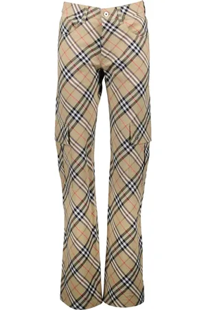 Burberry Femme, Pantalons, , Taille: 36 FR Pantalon en lin à carreaux vintage