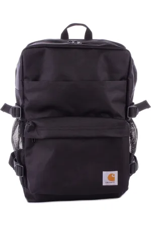 Carhartt Homme, Sacs, Noir, Taille: ONE Size Noir Logo Devant Sac à Dos Bretelles Réglables