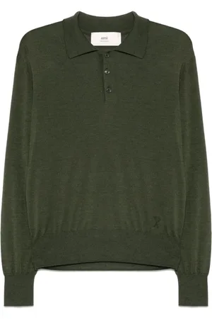 Ami Homme, Tops, Vert, Taille: XL Vert T-shirts et Polos côtelés