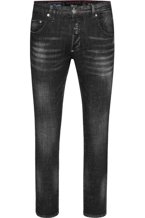Philipp Plein Homme, Jeans, Noir, Taille: W30 Jean classique noir à cinq poches