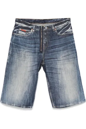 MARTINE ROSE Homme, Shorts, Bleu, Taille: L Jean Bleu Indigo à Fermeture Éclair