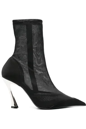MUGLER Femme, Chaussures, Noir, Taille: 36 EU Escarpins noirs à talon haut avec fermeture éclair latérale