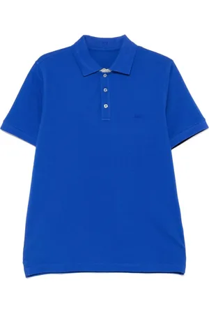 FAY Homme, Tops, Bleu, Taille: M Polo Bleu Logo Brodé