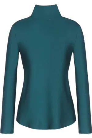 Giorgio Armani Femme, Tops, Vert, Taille: 38 FR Élégant Chemisier Vert en Soie