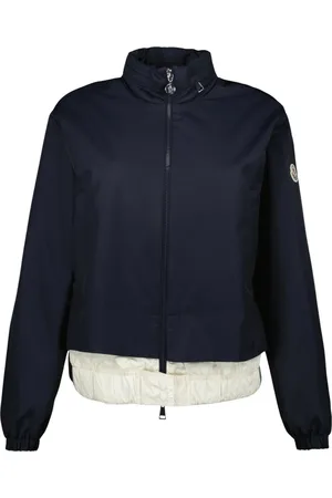 Moncler Femme, Vestes, Bleu, Taille: 42 FR Veste bicolore bleue et blanche Janze
