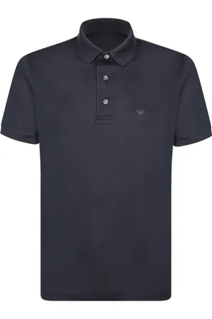 Emporio Armani Homme, Tops, Bleu, Taille: XL Polo en mélange de coton à manches courtes