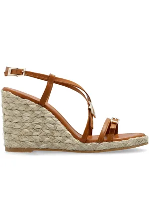 Stuart Weitzman Femme, Chaussures, Brun, Taille: 36 1/2 EU Sandales compensées Georgie