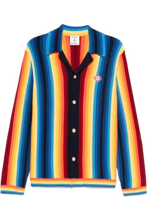 Casablanca Homme, Pulls, Multicolore, Taille: L Veste Effet Éponge Multicolore avec Logo