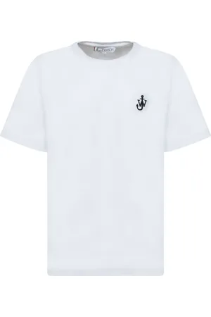 J.W.Anderson Homme, Tops, Blanc, Taille: M T-shirt blanc avec logo ancre