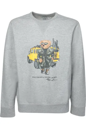 Ralph Lauren Homme, Sweatshirts et sweats à capuche, Gris, Taille: L SweaT-shirt en jersey de coton avec ours d