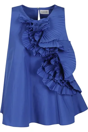 P.A.R.O.S.H. Femme, Tops, Bleu, Taille: 36 FR Chemisier Élégant pour Femmes
