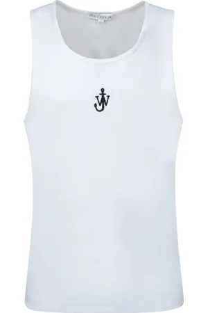 J.W.Anderson Homme, Tops, Blanc, Taille: M Débardeur sans manches avec logo ancre