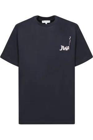 J.W.Anderson Homme, Tops, Bleu, Taille: S T-shirt en Coton Audacieux avec Dos Unique