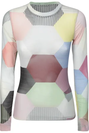 J.W.Anderson Femme, Tops, Multicolore, Taille: 40 FR Haut en Maille Géométrique Multicolore