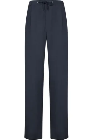 Giorgio Armani Homme, Pantalons, Bleu, Taille: M Pantalon large en lin bleu élastique