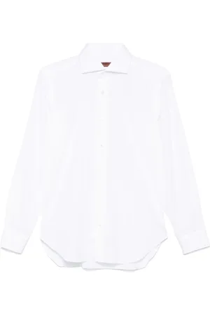 BARBA Homme, Chemises, Blanc, Taille: 3XL Chemise Blanche en Coton avec Fermeture à Boutons