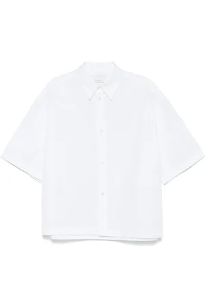 STUDIO NICHOLSON Homme, Chemises, Blanc, Taille: S Chemise Blanche Col Classique Manches Courtes