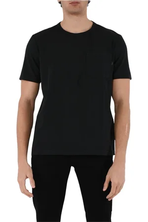 Dondup Homme, Tops, Noir, Taille: L T-shirt en jersey avec poche et col rond