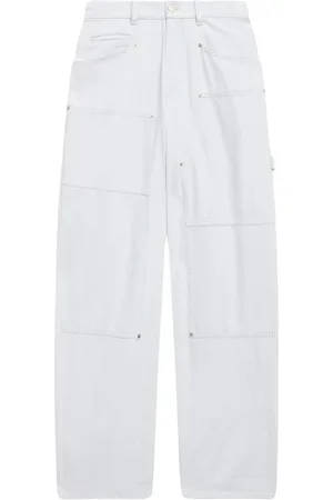 Isabel Marant Femme, Pantalons, Bleu, Taille: 36 FR Jean Large en Denim Bleu Clair