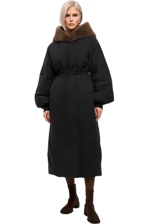 CESARE GASPARI Femme, Manteaux, Noir, Taille: 38 FR Manteau d