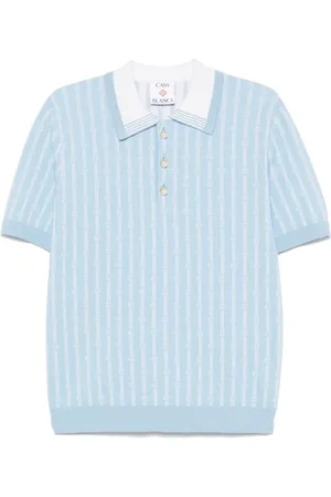 Casablanca Homme, Tops, Bleu, Taille: L Polos et Polos Monogramme