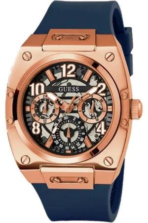 Guess Homme, Accessoires, Rose, Taille: ONE Size Montre homme en acier inoxydable quartz rose