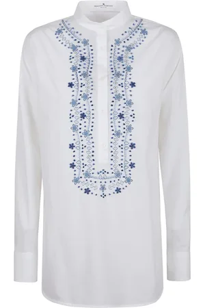 ERMANNO SCERVINO Femme, Blouses et Chemises, Blanc, Taille: 38 FR Chemise brodée pour un look élégant
