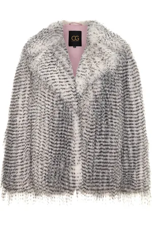 CESARE GASPARI Femme, Vestes, Gris, Taille: 42 FR Faux Fur & Shearling Vestes