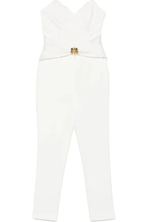 Elisabetta Franchi Femme, Combinaisons et Ensembles, Blanc, Taille: 38 FR Combinaison Blanche avec Corsage Renforcé