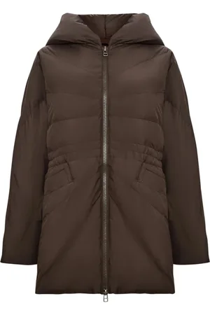 CESARE GASPARI Femme, Vestes, Brun, Taille: 40 FR Veste Matelassée à Capuche - Marron