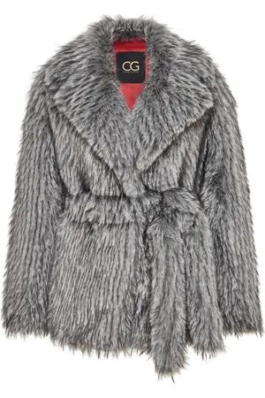 CESARE GASPARI Femme, Vestes, Gris, Taille: 40 FR Faux Fur & Shearling Vestes