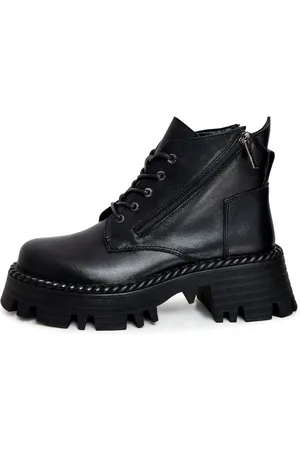 CESARE GASPARI Femme, Chaussures, Noir, Taille: 40 EU Bottines à Lacets Élégantes - Noires