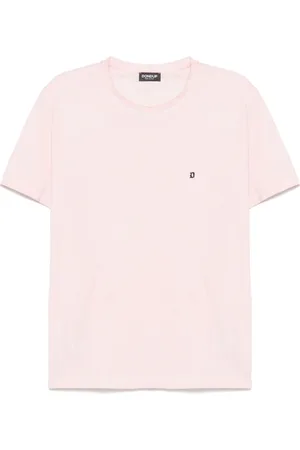 Dondup Homme, Tops, Rose, Taille: M Rose Détail Logo T-shirts et Polos