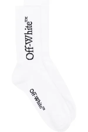 OFF-WHITE Homme, Sous-vêtements, Blanc, Taille: L Chaussettes Livres Tricot Blanc/Noir
