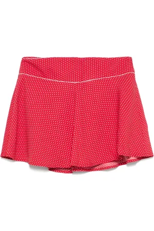 Frankies Bikinis Femme, Jupes, Rouge, Taille: 36 FR Jupe à Pois Évasée