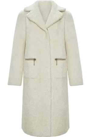 CESARE GASPARI Femme, Manteaux, Blanc, Taille: 42 FR Manteau Imprimé Réversible Catty - Blanc