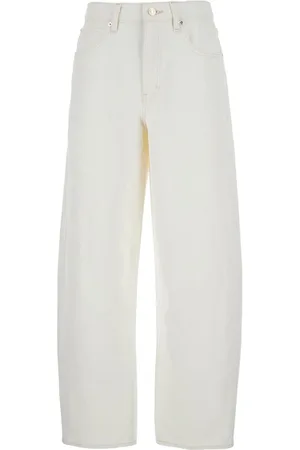 Frame Femme, Jeans, Blanc, Taille: W26 Jean Blanc Taille Basse en Denim