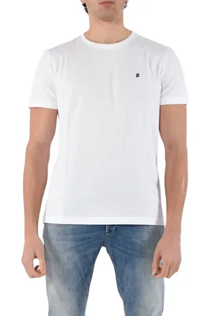 Dondup Homme, Tops, Blanc, Taille: 3XL T-shirt en jersey avec coupe slim