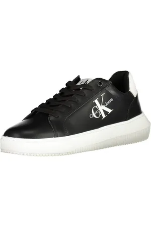 Calvin Klein Homme, Chaussures, Noir, Taille: 42 EU Chaussures de sport noires avec impression élégante