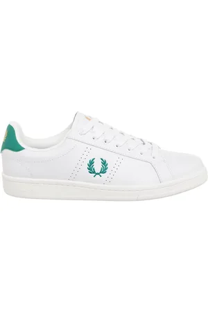 Fred Perry Homme, Chaussures, Blanc, Taille: 44 EU Baskets à Lacets Unies