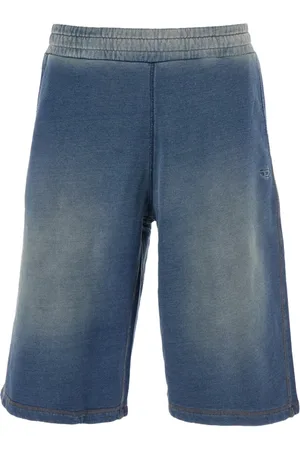 Diesel Homme, Shorts, Bleu, Taille: S Shorts Bermuda bleu avec broderie ovale du logo D