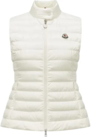 Moncler Femme, Vestes, Blanc, Taille: 38 FR Gilet en duvet léger pour femmes