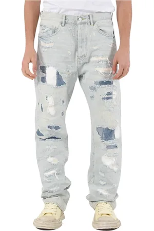 Purple Brand Homme, Jeans, Bleu, Taille: W31 Straight Leg Denim Jeans Frayed
